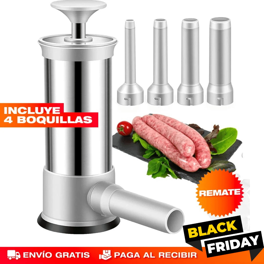 🥩 Embutimax – Embutidora de Carne 4 Boquillas