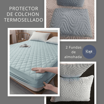 CalmaBed - Protector De Colchón + Fundas de almohadas - [PROMOCIÓN DISPONIBLE SOLO HOY]