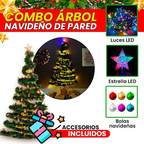 DecoFácil 🎅COMBO ÁRBOL NAVIDEÑO DE PARED🎄¡TE OBSEQUIAMOS LA DECORACIÓN COMPLETA!🎁 - [PROMOCIÓN DISPONIBLE SOLO HOY]