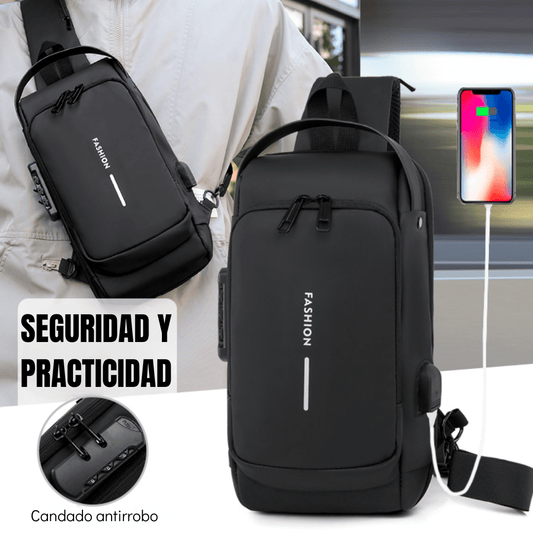 Bandolera con Seguridad Antirrobo con Puerto USB