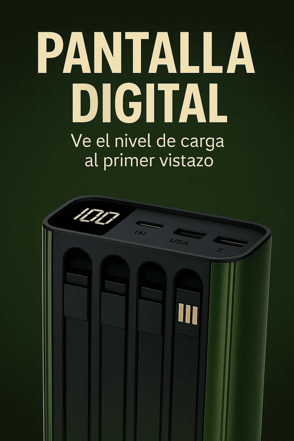 PowerBank Pro 5 en 1 – Potencia Inteligente para Todos tus Dispositivos