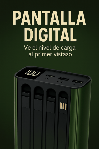 PowerBank Pro 5 en 1 – Potencia Inteligente para Todos tus Dispositivos