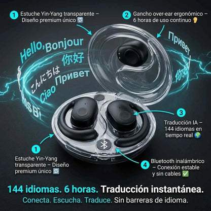 Audífonos Traductores Inteligentes +140 Idiomas – Traducción en Tiempo Real