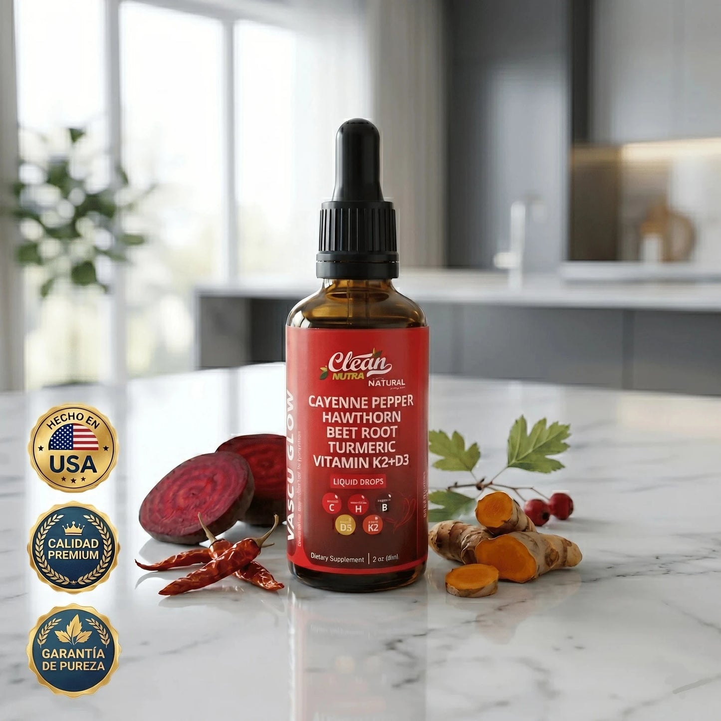 Clean Nutra VascuGlow | Controla el Azúcar y Protege tu Corazón