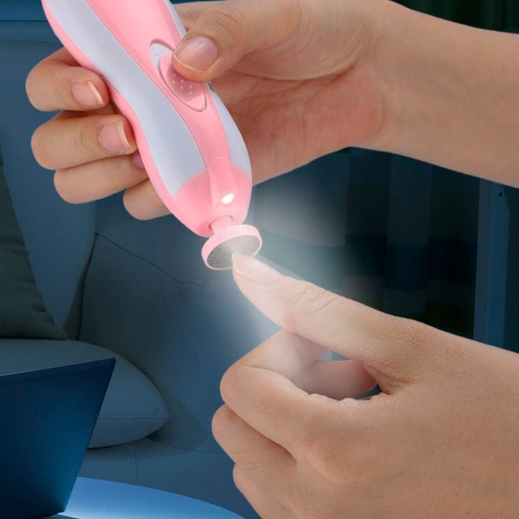 Kit cortaúñas eléctrico, lima eléctrica para bebés con cabezales intercambiables - 2