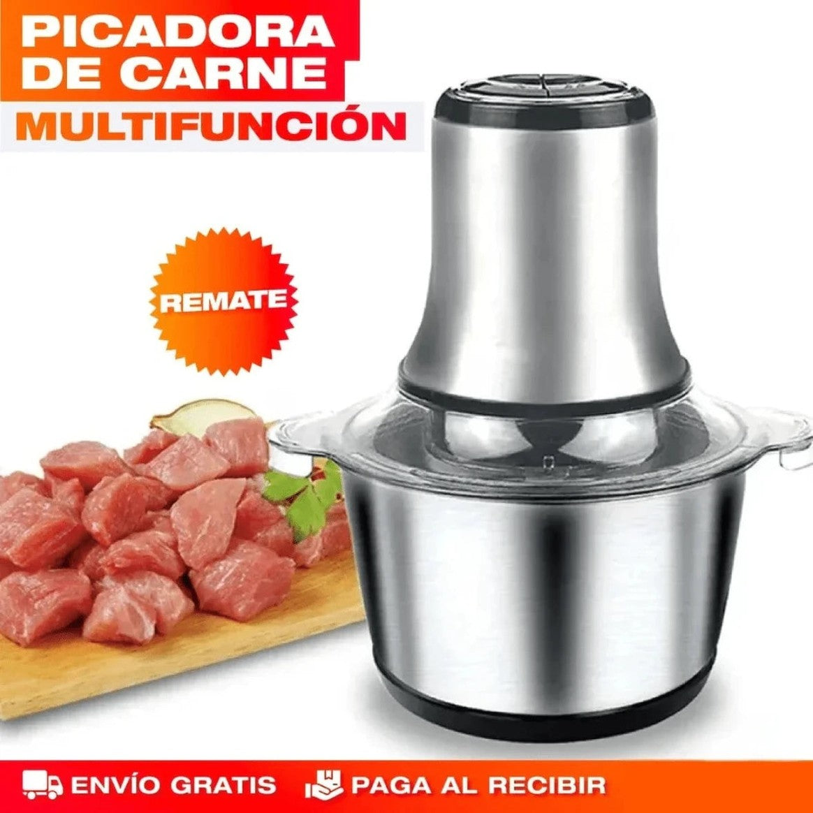MOLINO PICADOR ELÉCTRICO ACERO INOXIDABLE 🔥2 LITROS🔥 (TAMAÑO GRANDE) - 5